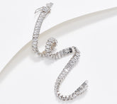 Diamonique Radiant-Cut Liquid Tennis Bracelet Sterling Silver, 7-1/4"